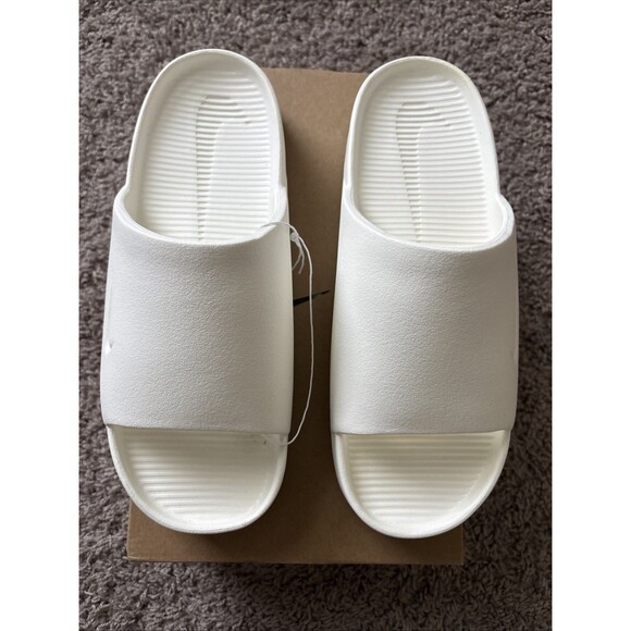 Nike Calm Slide FD4116 100 Men's Casual Sandals Sail Sail Slippers Sizes 10 New - Picture 3 of 6